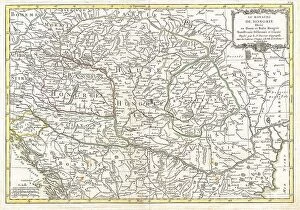 Bosnia and Herzegovina Premium Framed Print Collection: 1770 Janvier Map Of Hungary Romania Transylvania