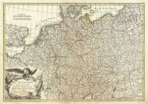 Poland Metal Print Collection: 1771 Rizzi-Zannoni Map Of Germany And Poland