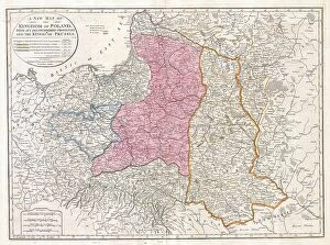 Lithuania Canvas Print Collection: 1794 Laurie And Whittle Map Of Poland And Lithuania After Second Partition