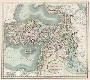 Armenia Photo Mug Collection: 1801 Cary Map Of Turkey Iraq Armenia And Sryia