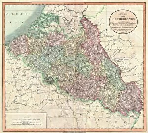 Belgium Collection: 1804 Cary Map Of Belgium And Luxembourg John Cary