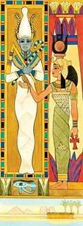 Allegory Collection: Ancient Egyptian gods, Isis (r), magical healer and role model to women, and Osiris