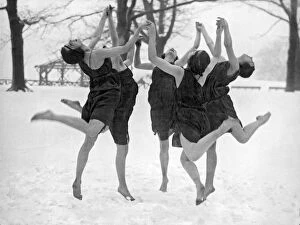 Related Images Poster Print Collection: Barefoot Dance In The Snow