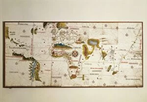 Italy Framed Print Collection: Cantino planisphere by Alberto Cantino, 1502