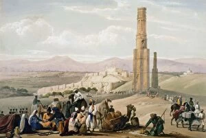 Hostilities Collection: First Anglo-Afghan War 1838-1842: Ghanzi: fortress, citadel and remains of 2 minarets
