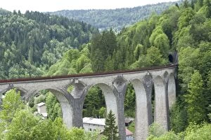 16 May 2011 Photo Mug Collection: France, Franche-Comte, Ligne des Hirondelles, railway viaduct in the French Jura, near Morez