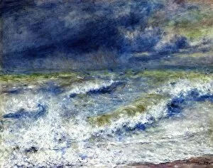 Seascape paintings Antique Framed Print Collection: La vague (The Wave ), 1879. Oil on canvas. Pierre-Auguste Renoir (1841-1919)