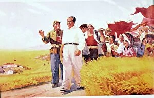 Farm Worker Collection: Mao Tse - Tung (Mao Zedong), Chinese propaganda poster