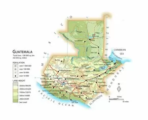 Geography Collection: Map of Guatemala