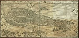 Geography Collection: Map of Venice in 1500, by Jacopo de Barbari