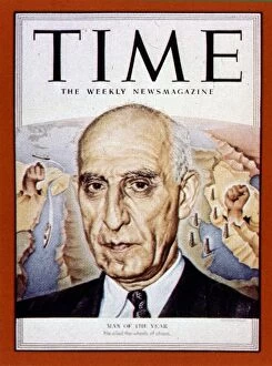 Backed Collection: Mossadeq 1951 Man of Year, from Time 1952. Mohammad Mosaddegh (19 May 1882 - 5 March