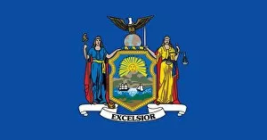 Related Images Metal Print Collection: New York state flag