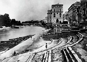 Italian Heritage Metal Print Collection: Rome. Port Of Ripetta On The Tiber. 1860
