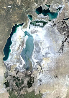Kazakhstan Photo Mug Collection: The Shrinking of the Aral Sea in 2010