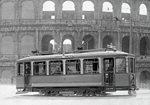 Historical Photograph Collection: Tourist Tram In Rome. 1920