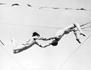 Performers Collection: Two Trapeze Artists
