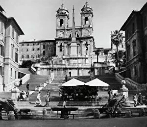 Italian Heritage Framed Print Collection: Trinità Dei Monti. Spanish Steps And Piazza Di Spagna. Rome 1930