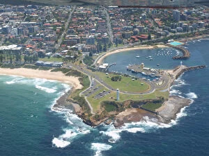 Australia Fine Art Print Collection: Aerial view Wollongong beach coastline