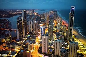 Skyscraper Collection: Gold Coast City at Night