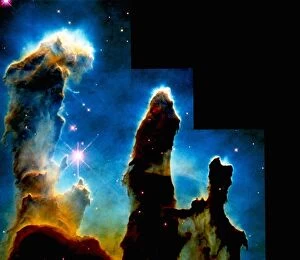 Hubble Space Telescope Collection: Hubble Space Telescope image of gaseous pillars