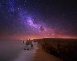Rock Object Collection: Milky Way over the Twelve Apostles Rock Formation