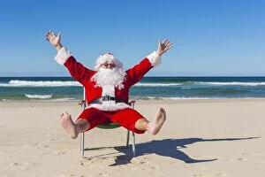 One Person Collection: Santa Claus at the Beach