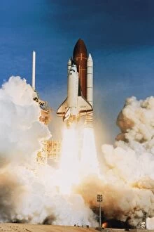 Space exploration Collection: Space shuttle launching