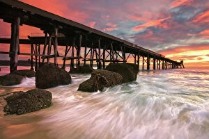 Scenic artwork Poster Print Collection: Sunrise at Catherine Hill Bay beach
