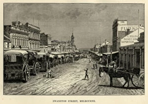 1880 1889 Collection: Swanston Street, Melbourne, Australia, 19th Century