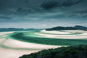 Abstract art gallery Metal Print Collection: Whitehaven Beach, Whitsundays, Queensland