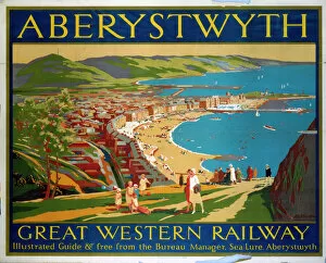 Digital art Mouse Mat Collection: Aberystwyth, GWR poster, 1923-1947