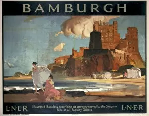 Railway Canvas Print Collection: Bamburgh, LNER poster, 1925