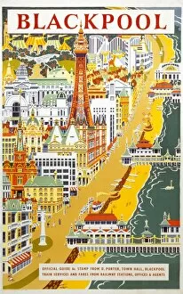 Railway Posters Collection: Blackpool, BR (LMR) poster, 1955