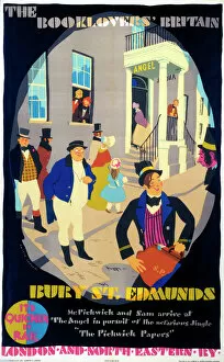 Literature Pillow Collection: The Booklovers Britain - Bury St Edmunds, LNER poster, 1933