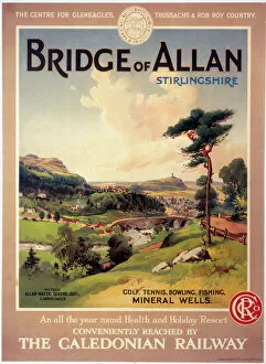 Tennis Pillow Collection: Bridge of Allan, Stirlingshire, Caledonian Railway poster, 1900-1922