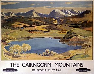 Trains Fine Art Print Collection: The Cairngorm Mountains, BR (ScR) poster, 1948-1965