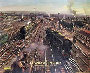 Steam Trains Mouse Mat Collection: Clapham Junction, BR (SR) poster, 1962