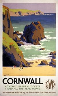 Poster Collection: Cornwall, GWR poster, 1938