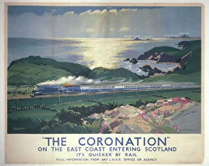 Castles Pillow Collection: The Coronation, LNER poster, 1938