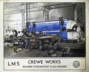 Related Images Collection: Crewe Works, LMS poster, 1937
