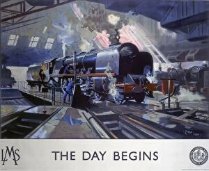 Portraits Canvas Print Collection: The Day Begins, LMS poster, 1946