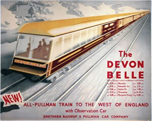 Digital art Collection: The Devon Belle, SR poster, 1947