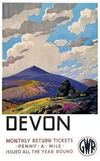 Railway Posters Photographic Print Collection: Devon GWR poster, 1937