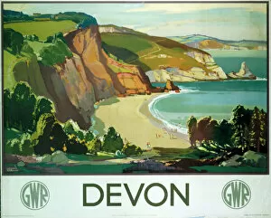 Landscape paintings Collection: Devon, GWR poster, 1937