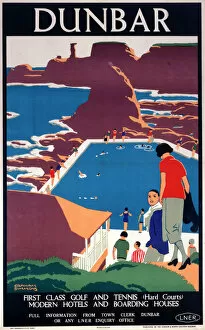 Tennis Canvas Print Collection: Dunbar, LNER poster, 1923-1947