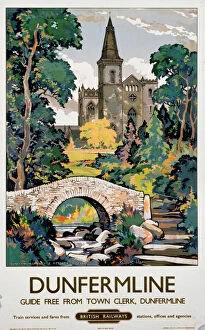 Landscape painting Poster Print Collection: Dunfermline, BR (ScR) poster, 1959