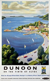 Aerial Photography Canvas Print Collection: Dunoon, BR (ScR) poster, c 1960s