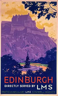 Landscape paintings Collection: Edinburgh, directly served by LMS, poster, c 1930s