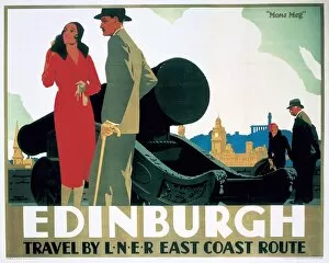 Railway Posters Photo Mug Collection: Edinburgh: Mons Meg, LNER poster, c 1935