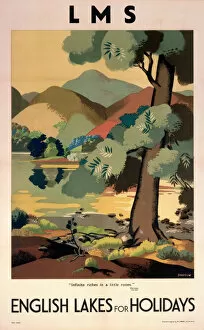 Lake District Photographic Print Collection: English Lakes for Holidays, LMS poster, c 1930s